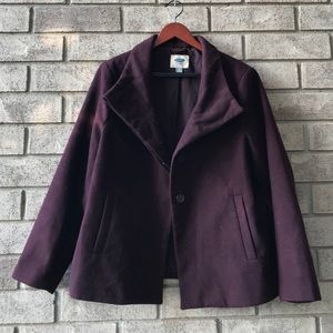 Old Navy Peacoat wine coloured